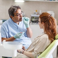 Patient in Reno talking to dentist about root canals